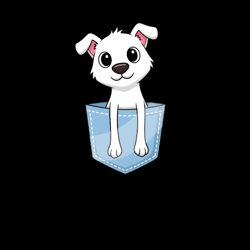 Chiot mignon dans la poche