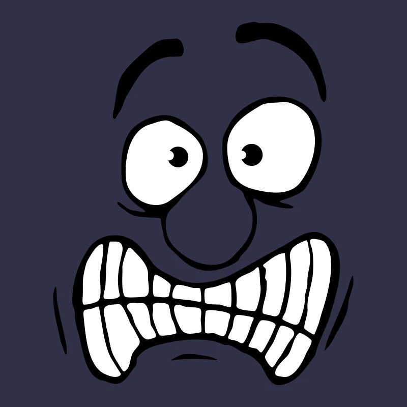 Insecure Anxious Comic Cartoon Face