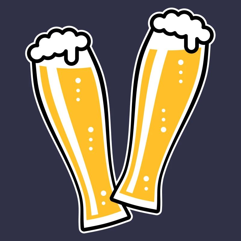 2 Weißbiergläser Stoßen An (Bier Weizenbier / 3C)