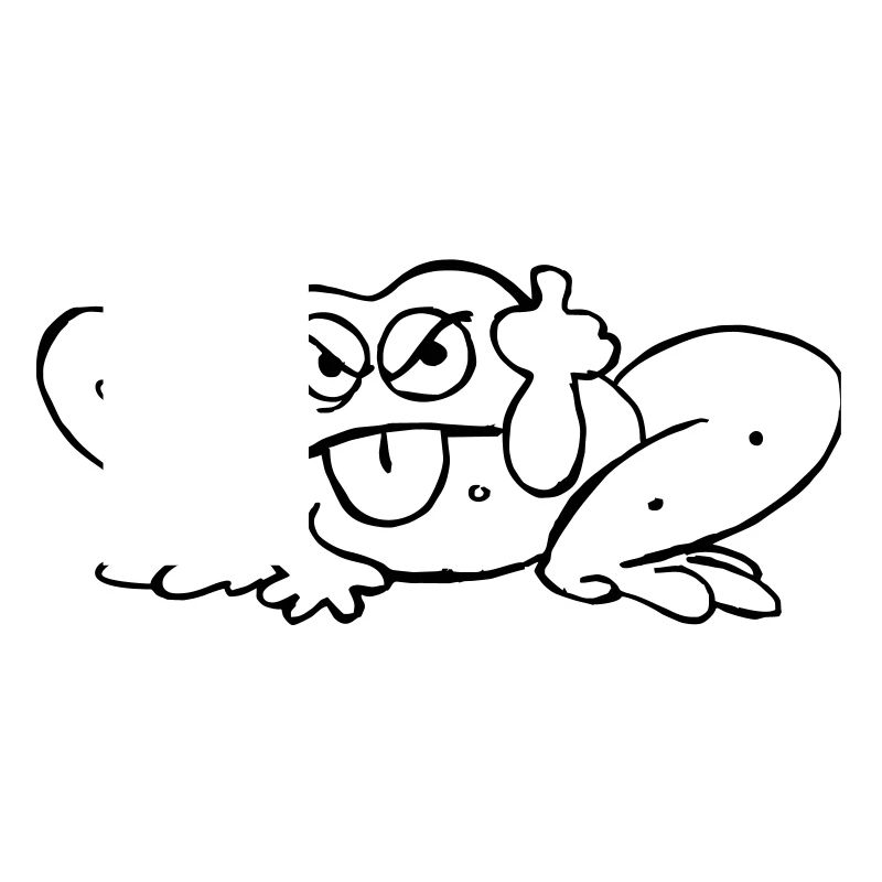 Crapeaud pulls the tongue