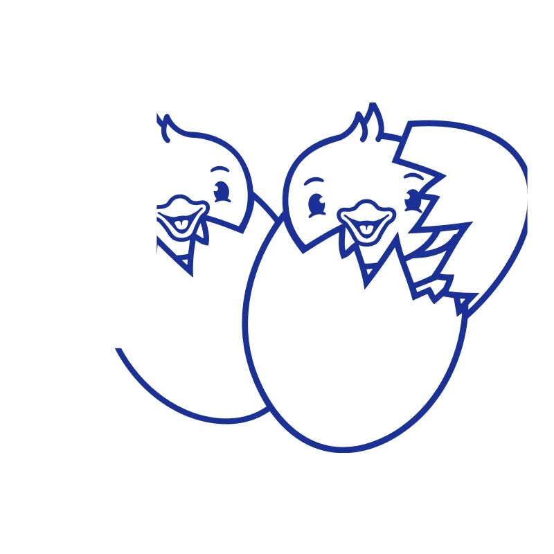 2 Birds Two Chicks Egg Hatch Born Eggshell