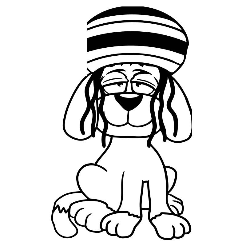 Chien Reggae Dreadlocks Chapeau Chill Décontracté Cool
