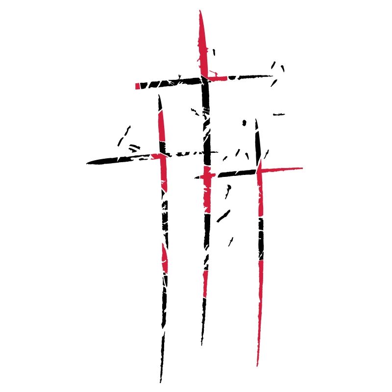 3 crosses design pattern scratch cool old tears br