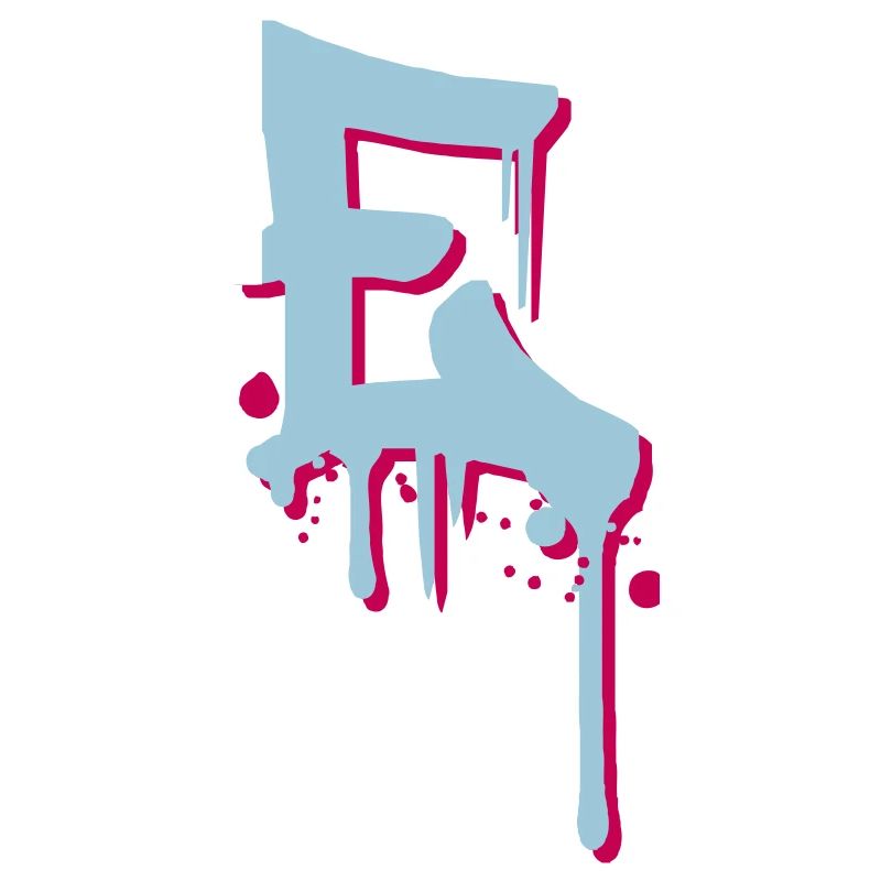 Graffiti E tombe jet de sang Farbklex