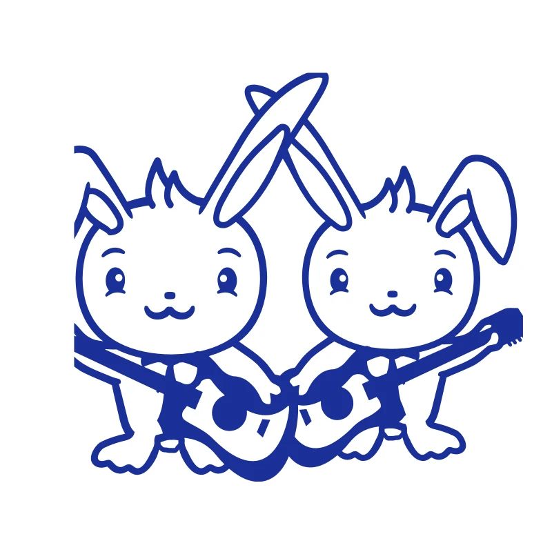 Lapins Lapin Bande de Pâques Mignon Deux Amis Équipe