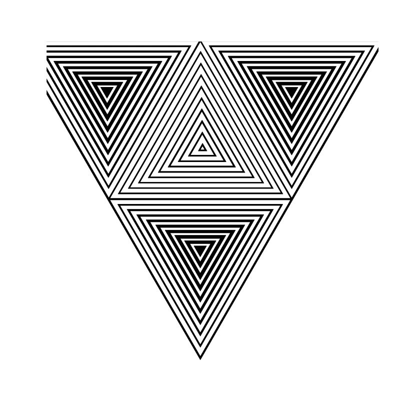 Optical illusion (Hipster Dreick) B&w Art