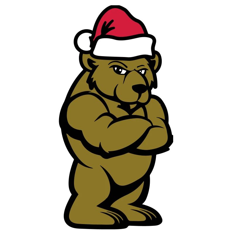 Bär Comic Weihnachten