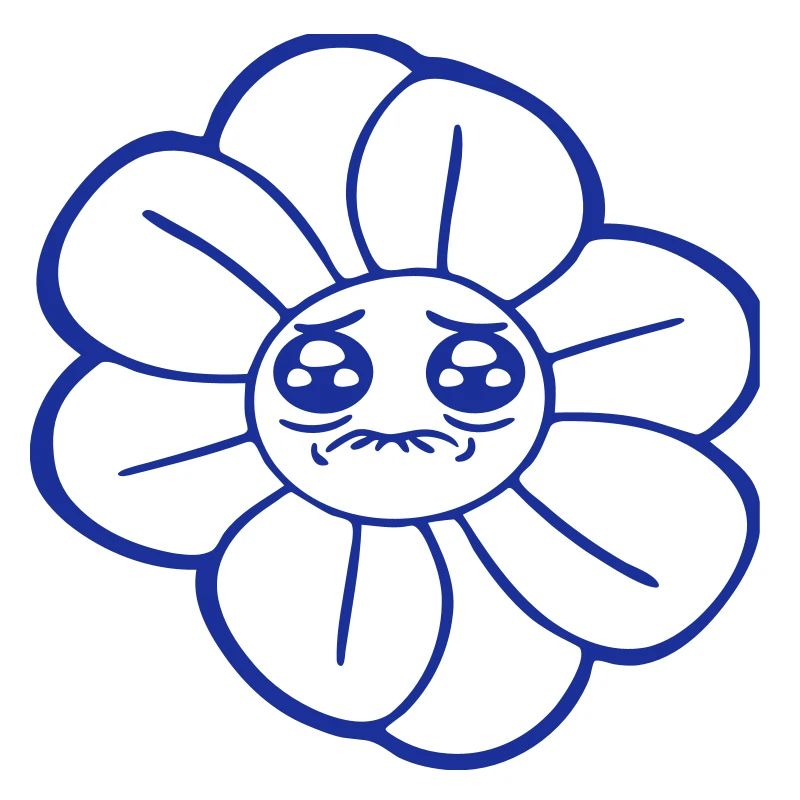 Sweet Flower Sad Face Crying Spring Summer