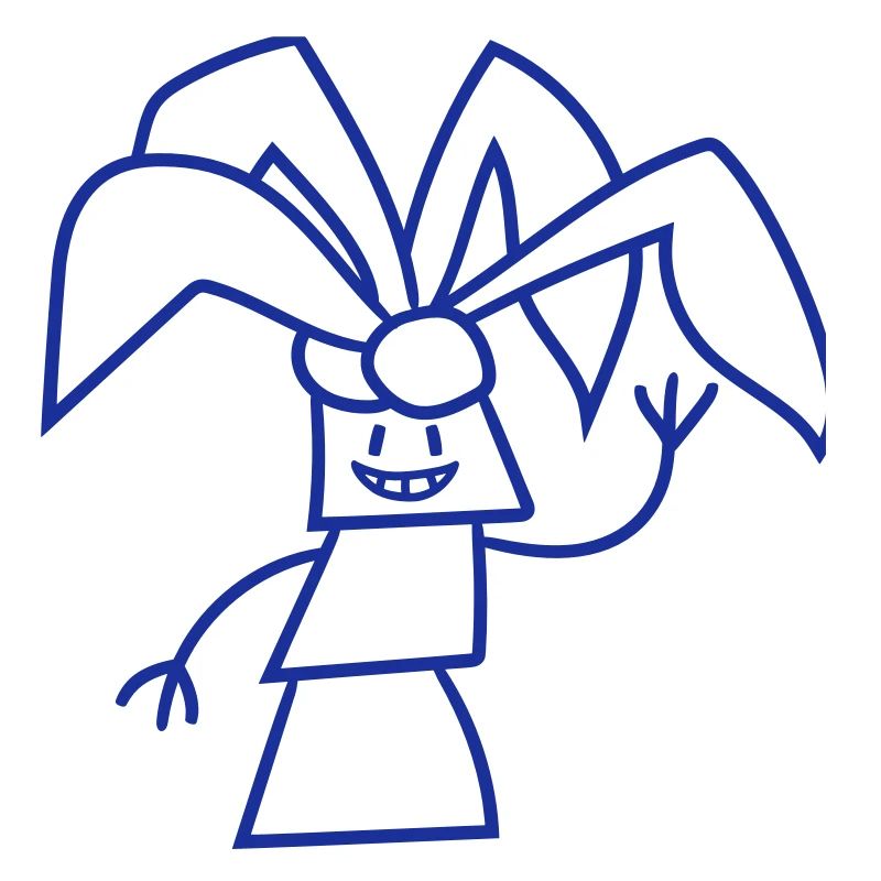 Funny Cute Palm Tree Waving Happy Face Comic