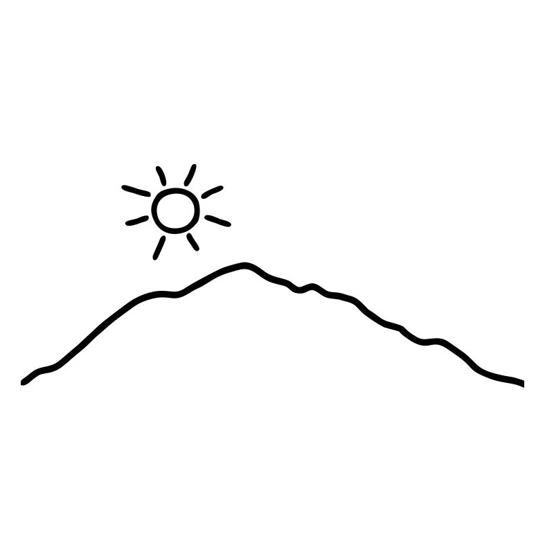 Berge und Sonne