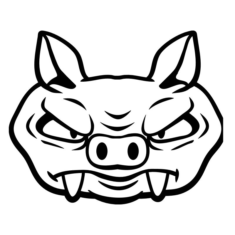 Evil Wild Boar Wild Boar Comic Pig
