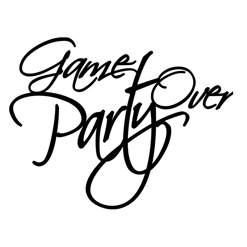 Game Over Party Text logo