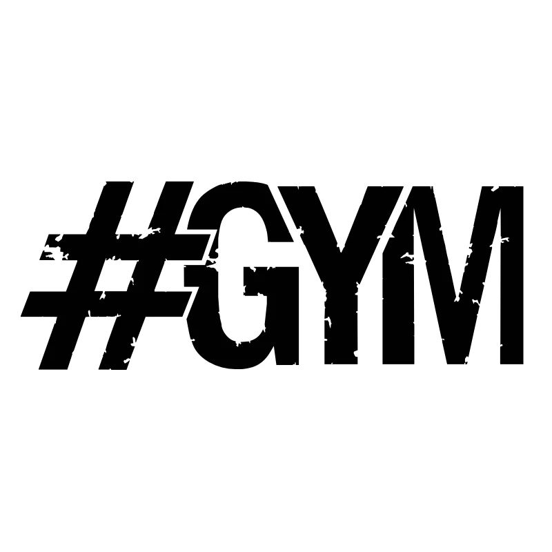 hashtag cool design gym text logo gewicht heben ha