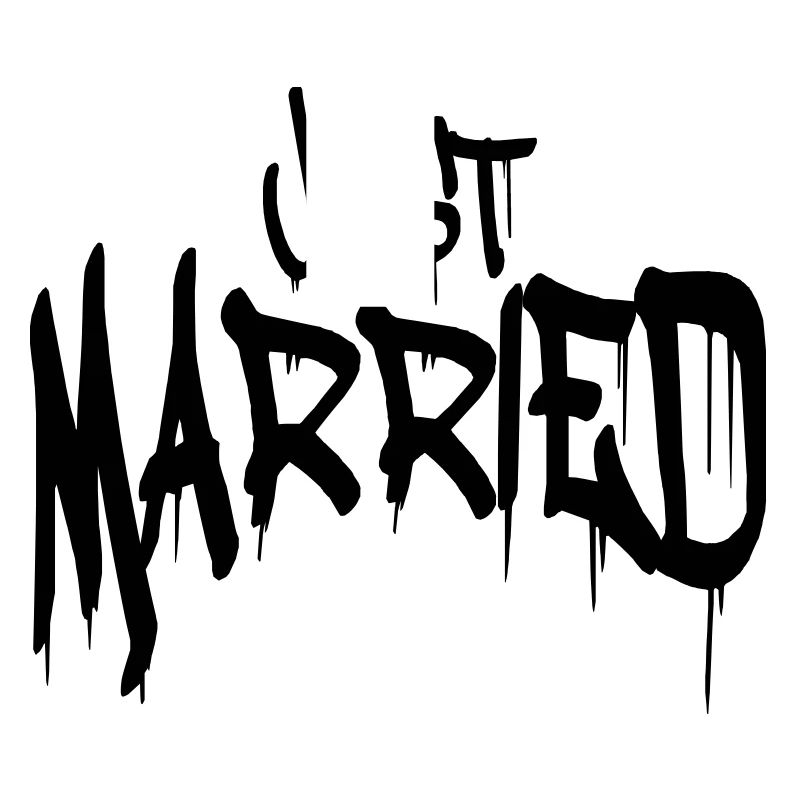 Graffiti Just married funny Logo