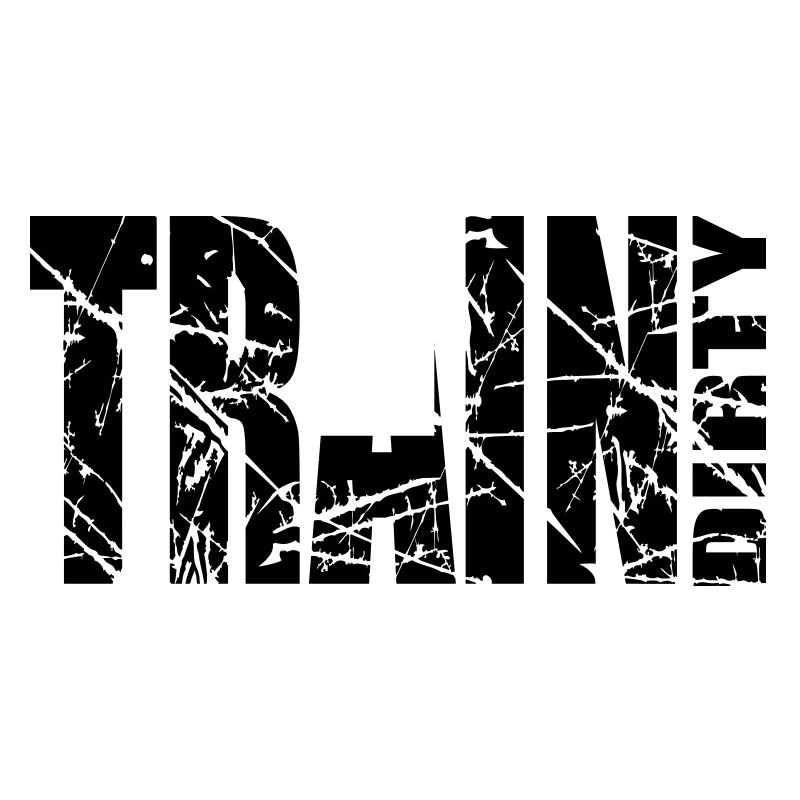 schwarz risse alt kratzer train dirty text logo st