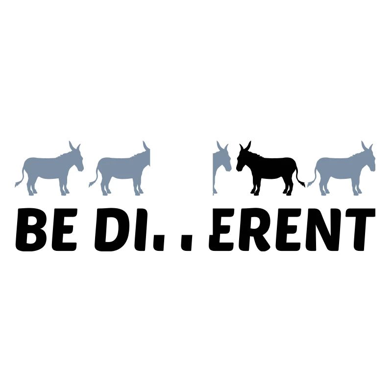 text anders be different esel pferd pony klein pac