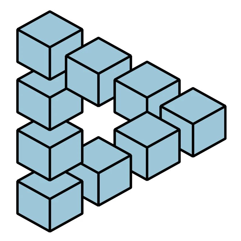 Optical illusion - Impossible figure