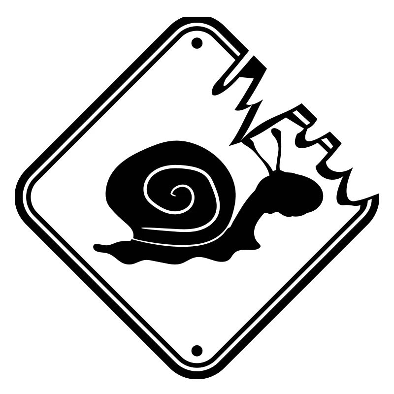 dangerous danger caution sign warning snail evil m