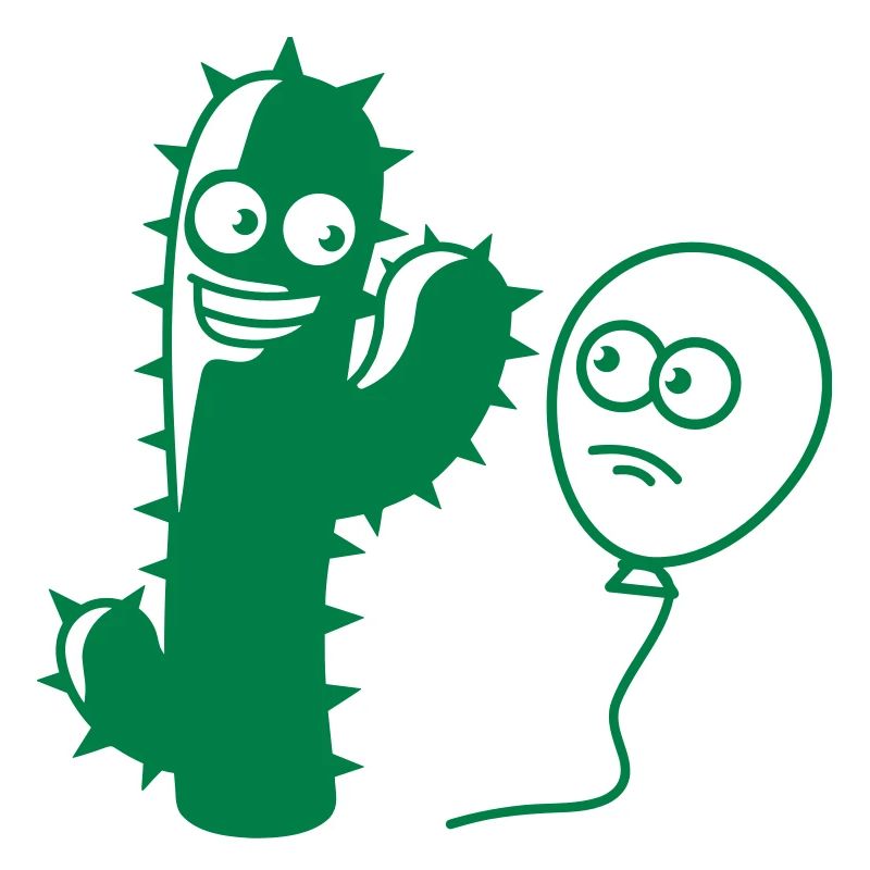 Cactus ballon poignée de main salutation pointes
