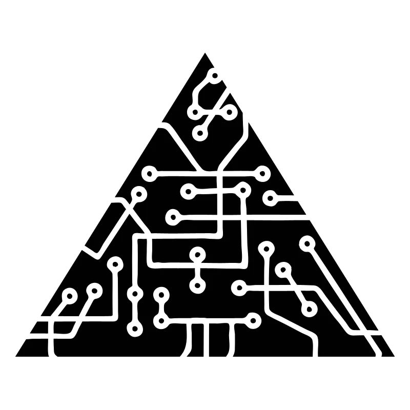 la technologie des micropuces de forme triangulair