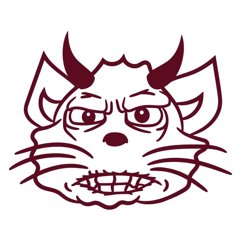 Dämon Monster Katze Halloween Horror Teufel Hörner