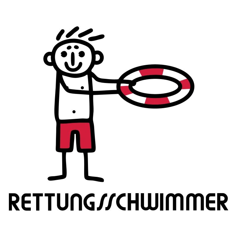 Strichmännchen Rettungsschwimmer - V2