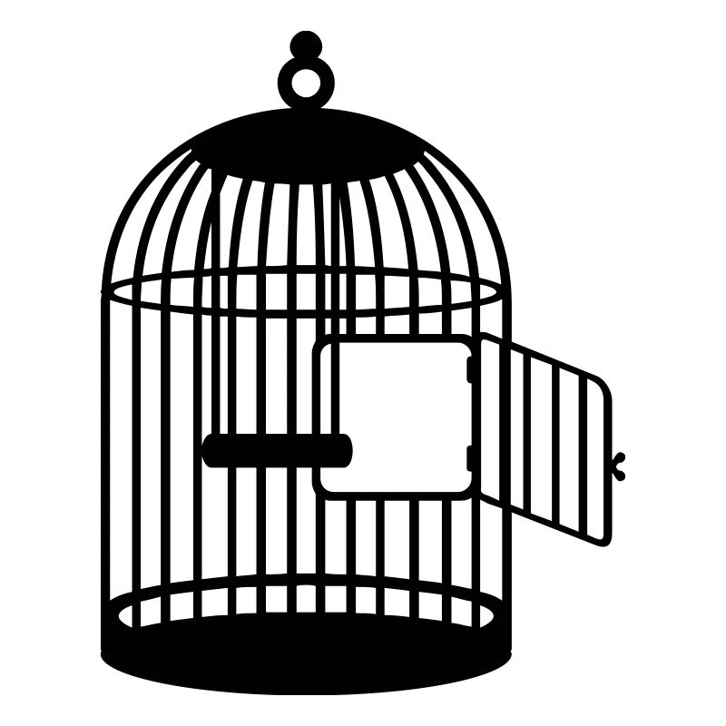 cage vide ouvert/ empty cage (1c)