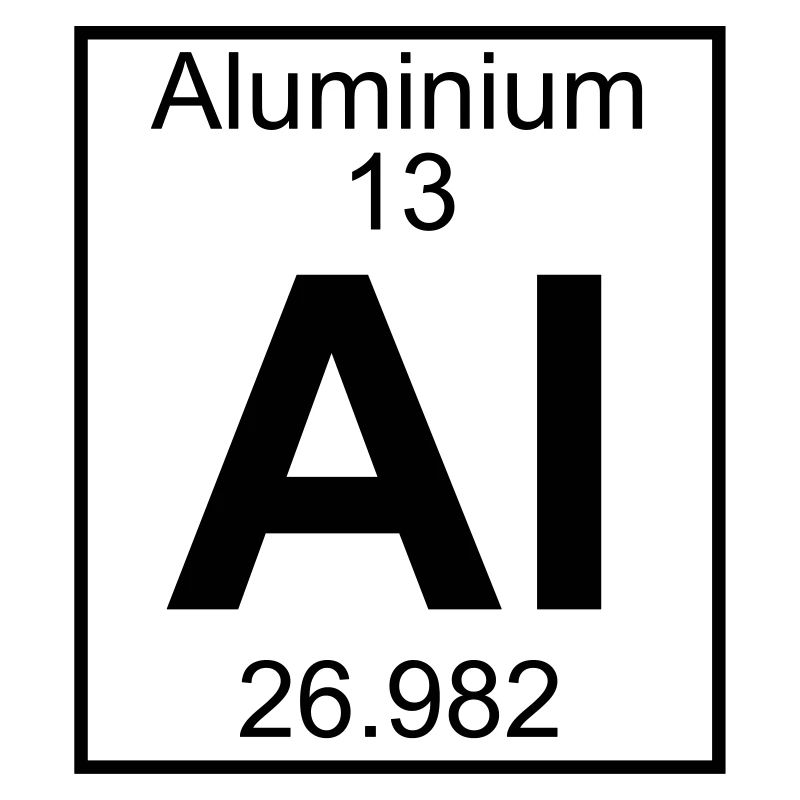 Periodic table element 13 - Al (aluminium) - BIG