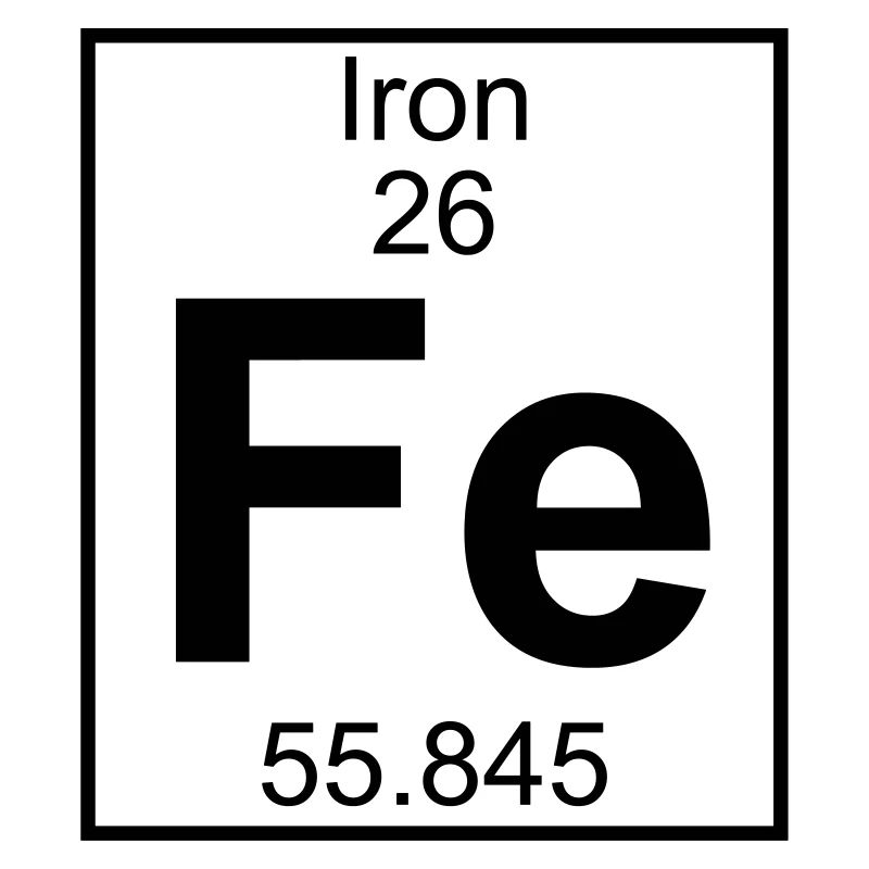 Periodic table element 26 - Fe (iron) - BIG