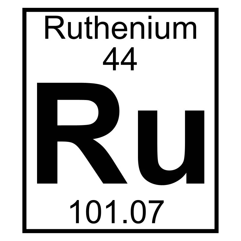 Periodic table element 44 - Ru (ruthenium) - BIG