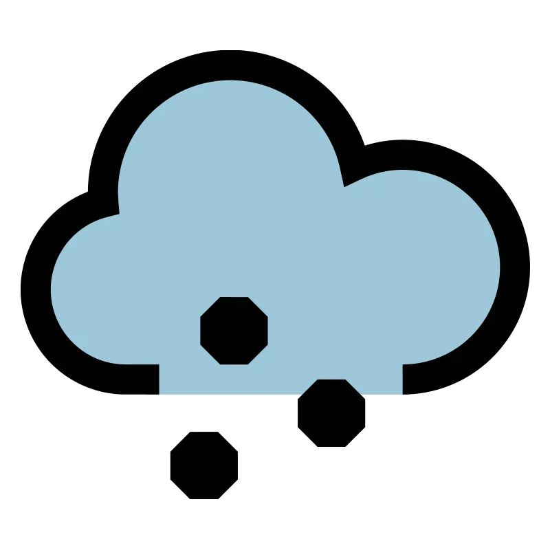 Wetter Symbol oder Icon Schnee und Graupel