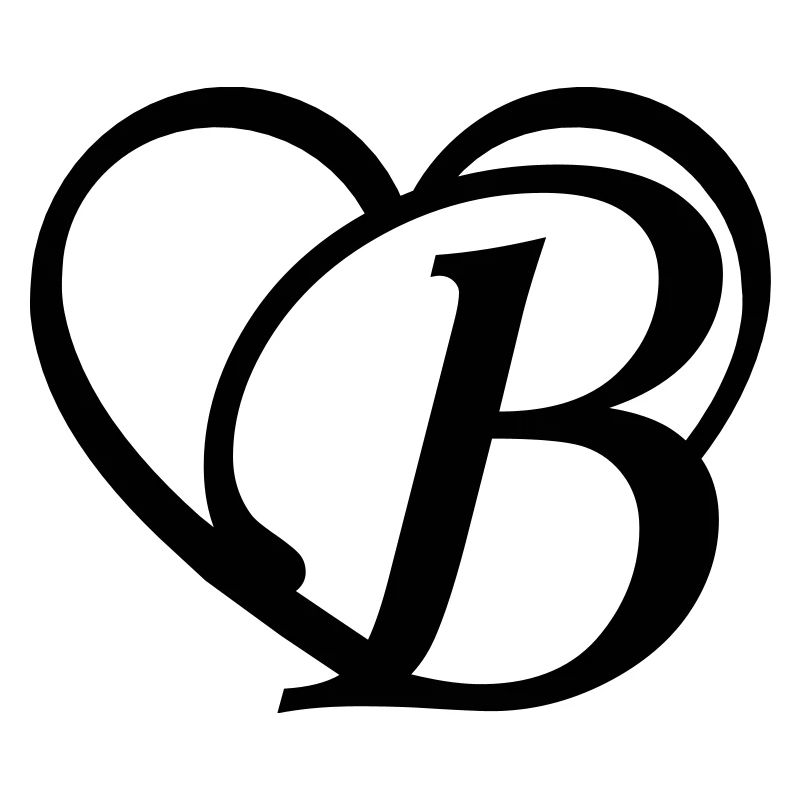 Herz Buchstabe B