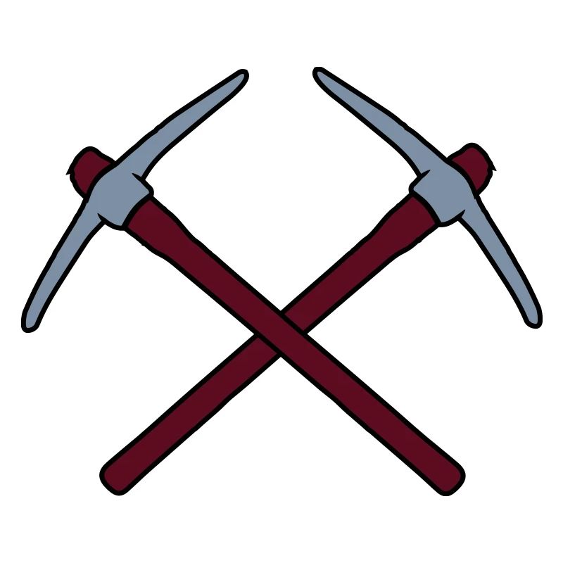 2 cross logo pickaxe pickaxe mining mining hammer