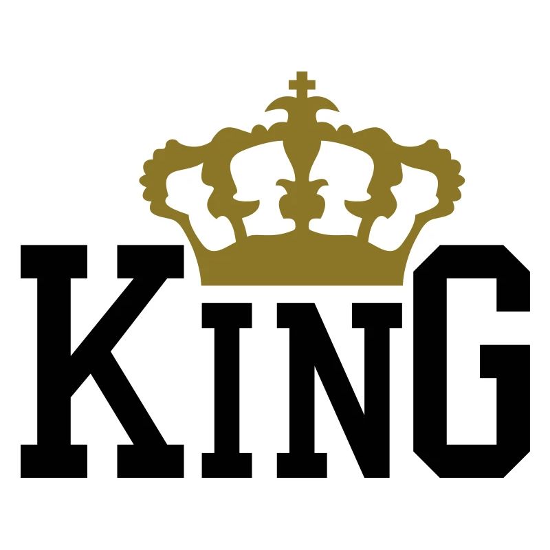 king crown design textlogo cool
