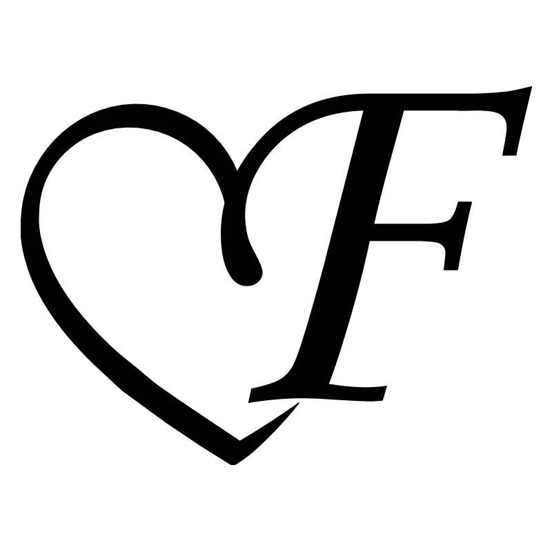 Herz Buchstabe f