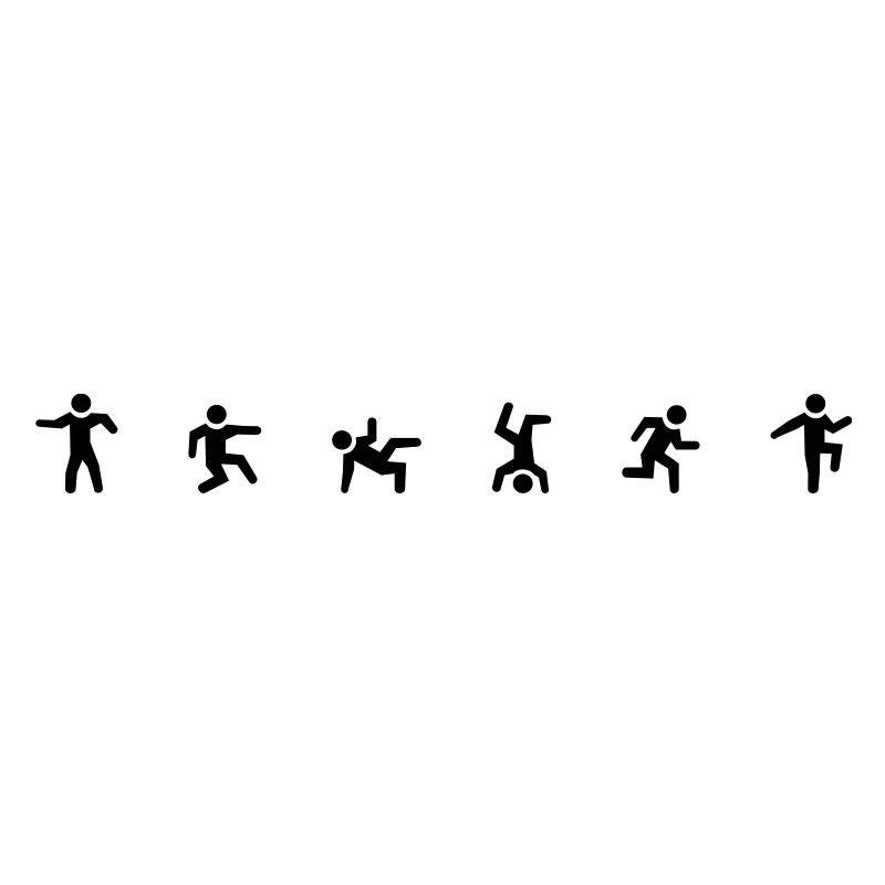 Dance Moves - 1 color vector