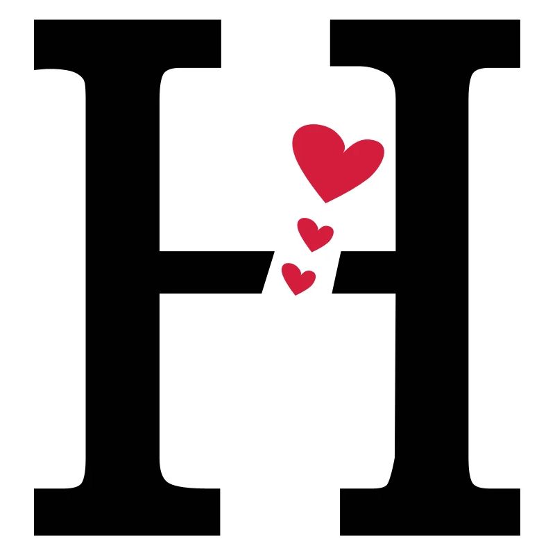 Großbuchstabe H mit Herzen