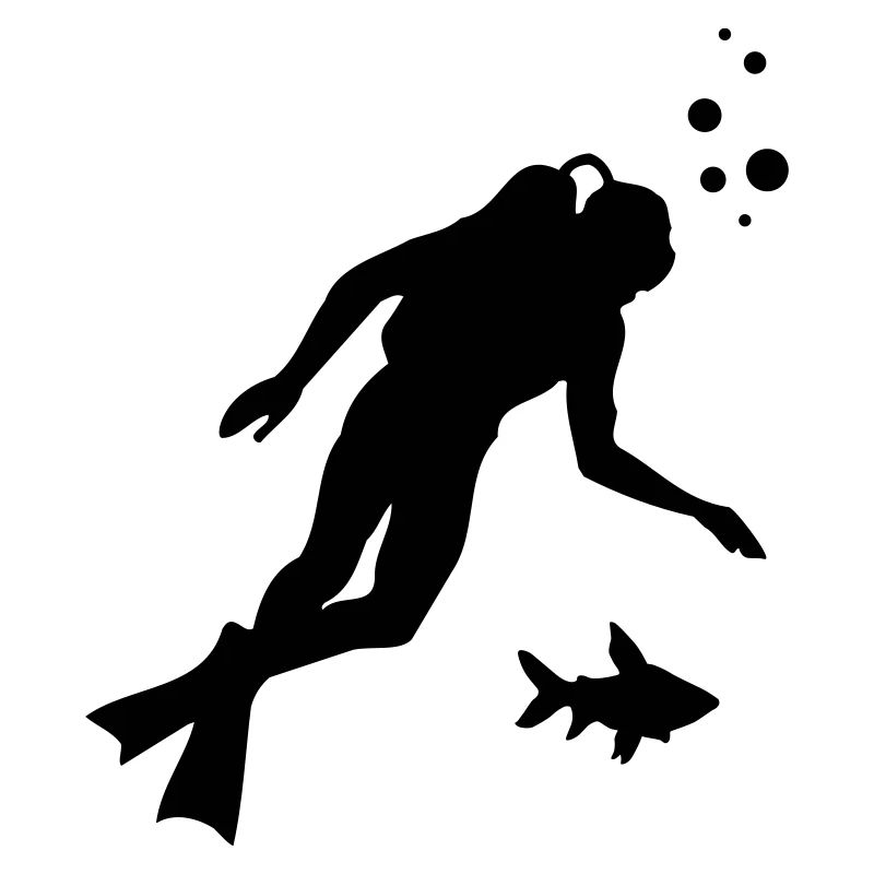 Taucher Silhouette