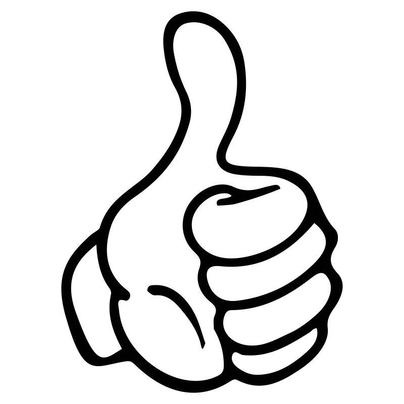 hand thumb like comic