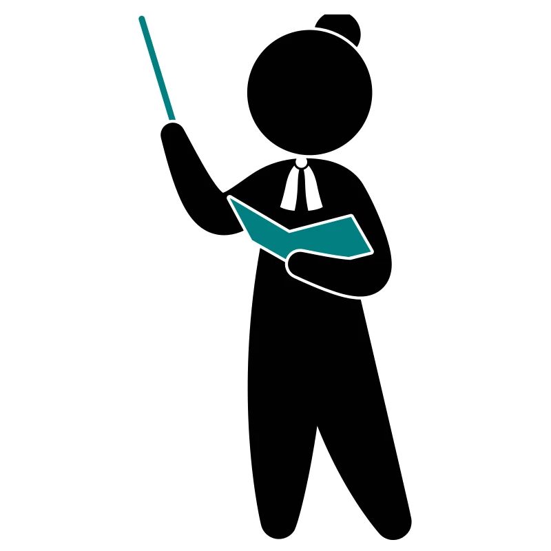 Ein Lehrer oder Professor schult sein Publikum