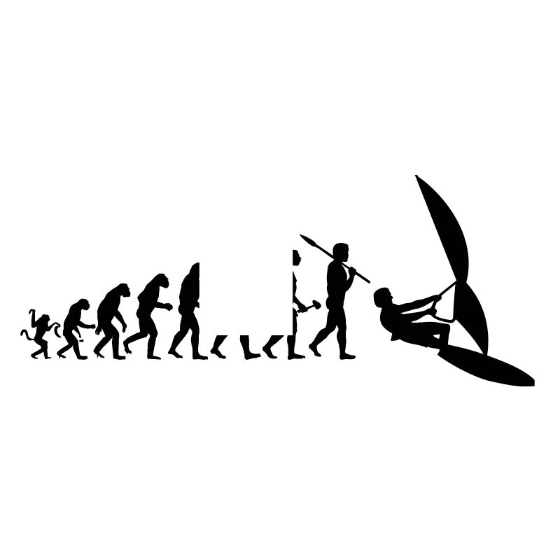 Evolution Windsurfer Silhouette Geschenk Shirt