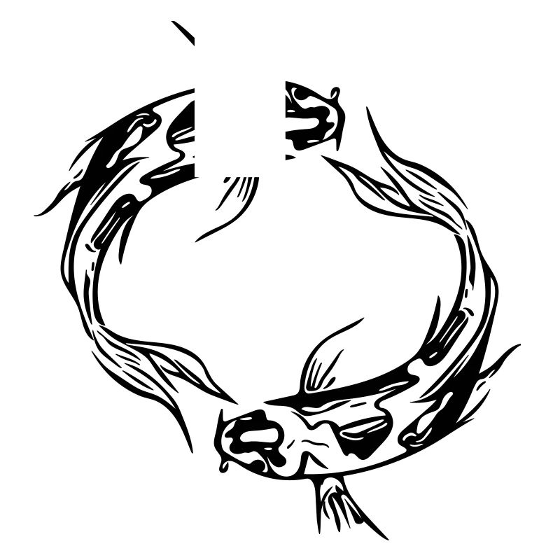 Two Vector Koi Carp Fish