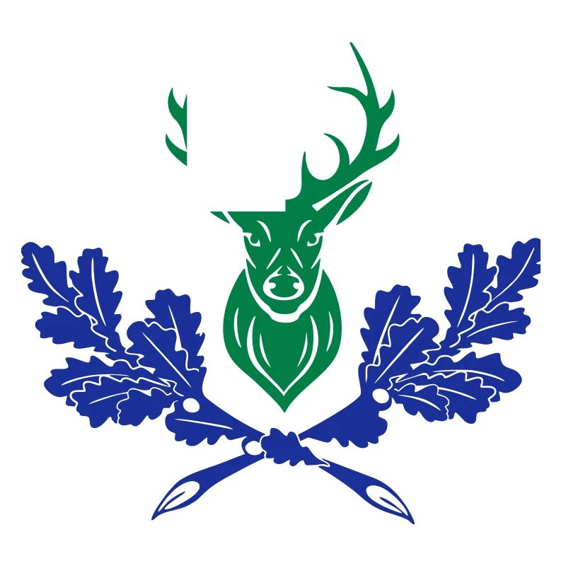 Hirsch Geweih Eiche Logo