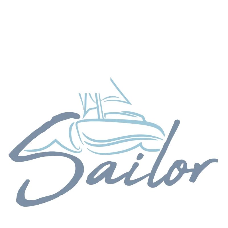Sailor Text Logo Sail Crew Fun Ship Boat Icon