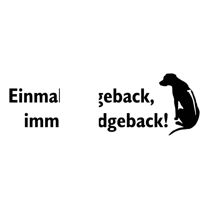 Typisch Rhodesian Ridgeback