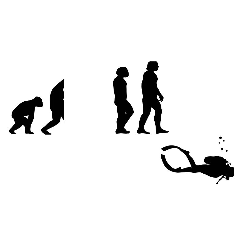 Evolution Tauchen mit Gerät
