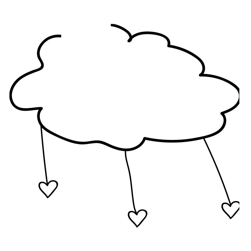 Cloud avec des coeurs