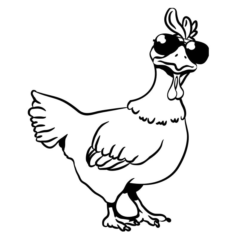 Cool lunettes de soleil de poulet