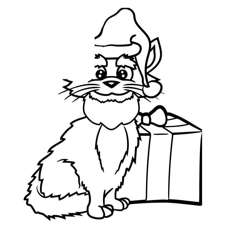 Weihnachtsmann Katze Winter Weihnachten Geschenk