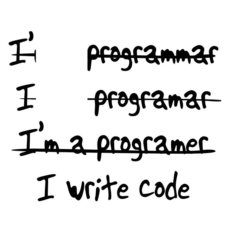 I'm programmer. I write code